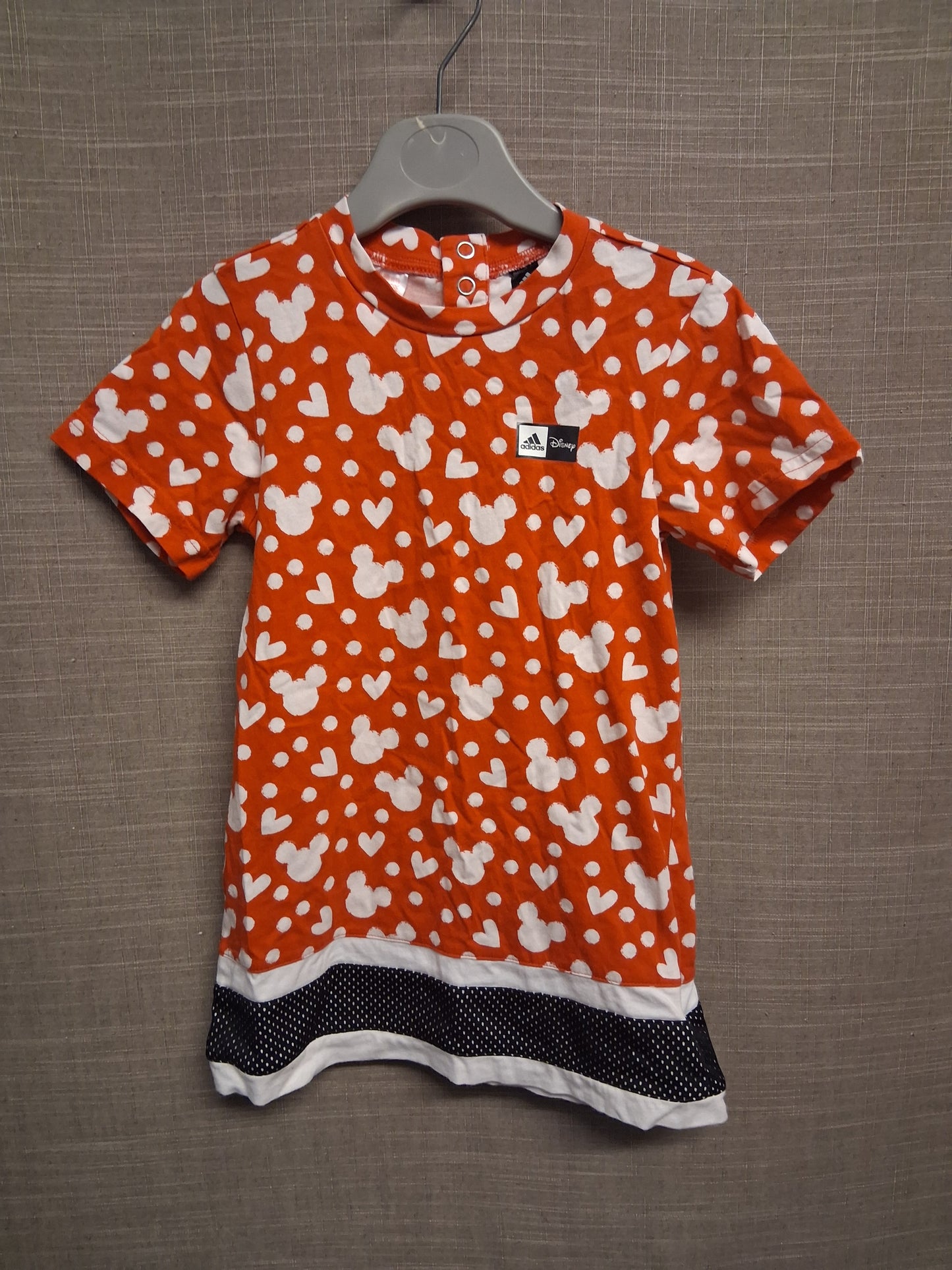 Adidas Disney Mickey Mouse Short Sleeve T-Shirt Dress Age 2-3 Years