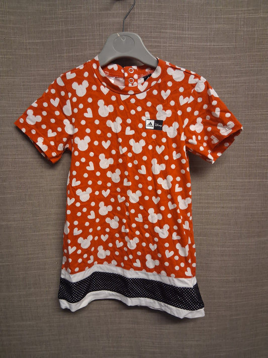 Adidas Disney Mickey Mouse Short Sleeve T-Shirt Dress Age 2-3 Years