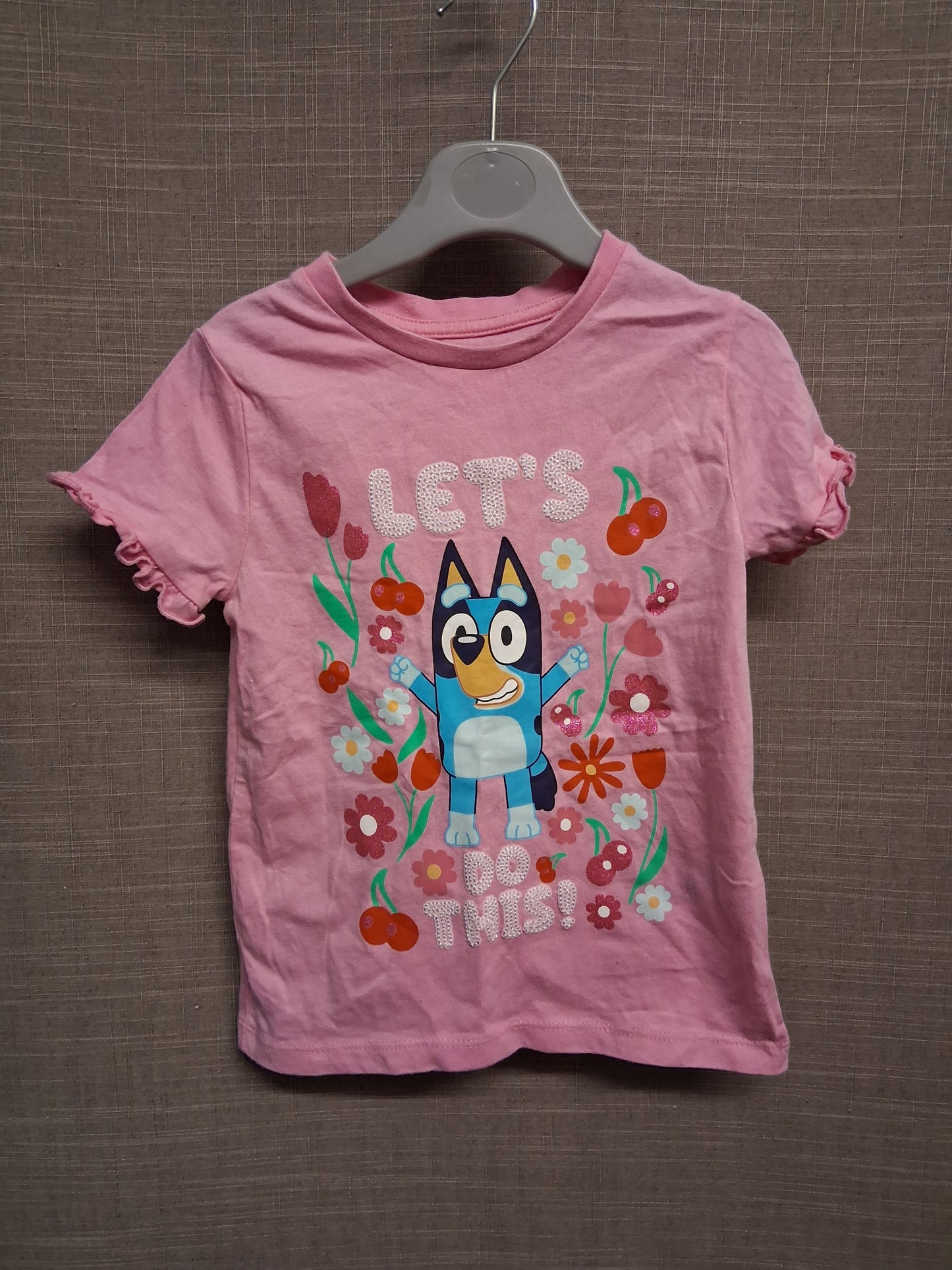 Nutmeg Girls Bluey Pink Short Sleeve T-Shirt Age 18-24 Months