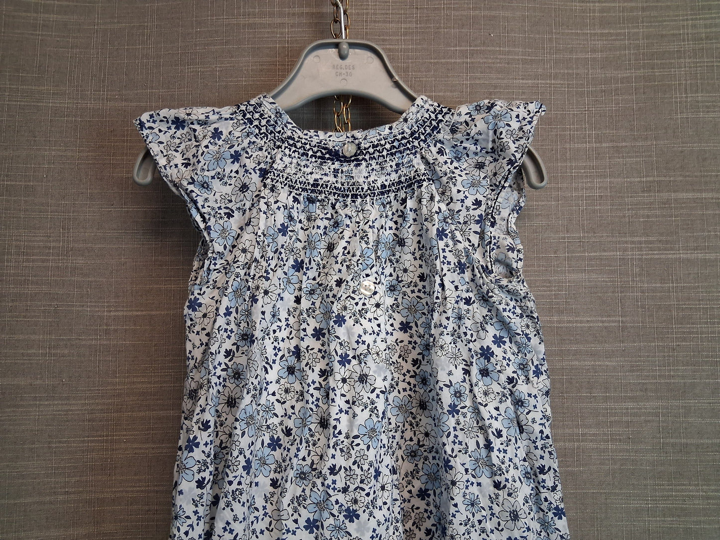 Billie Faiers George Blue Floral A Line Dress Age 12-18 Months