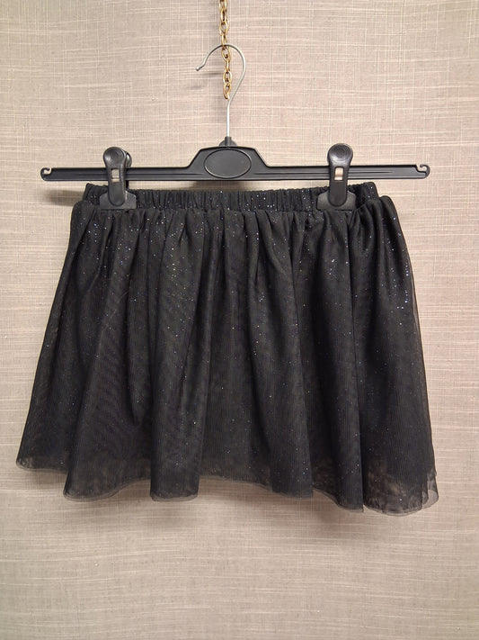 F&F Black Glittery Mesh Tutu Skirt Age 5-6 Years