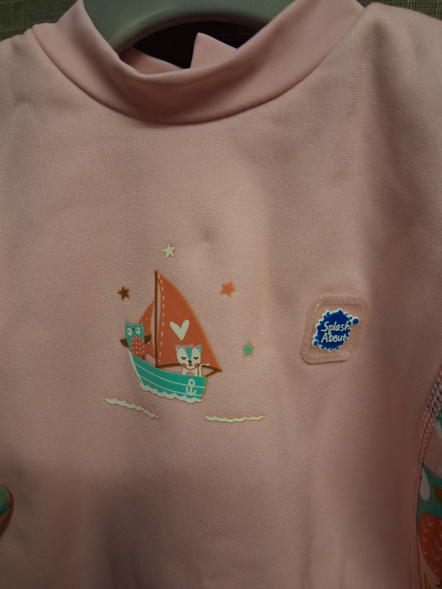 Splash About Pink Owl and the Pussy Cat Warm-In-One Wetsuit Size Large Age 6-12 Months