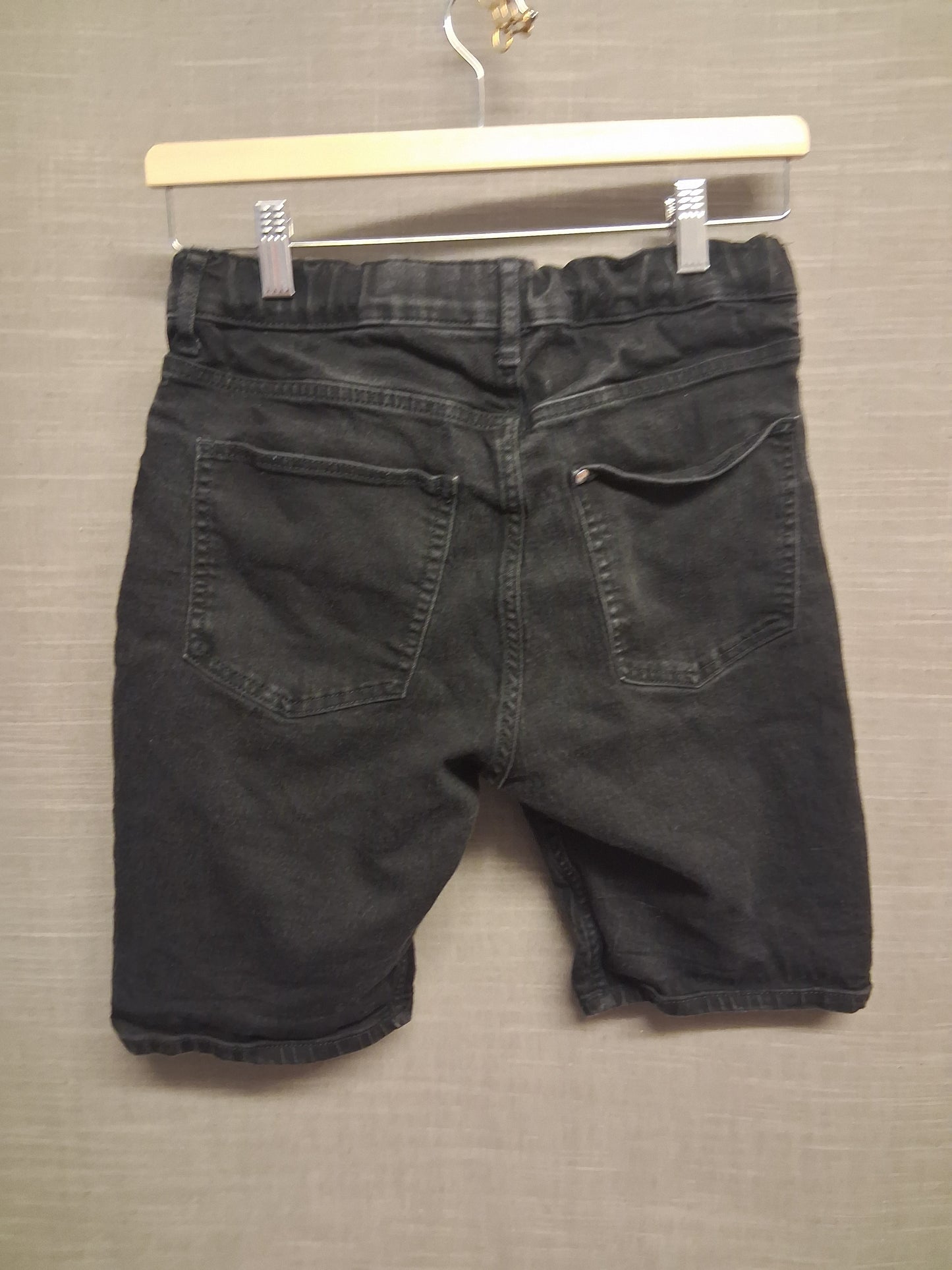 H&M Boys Black Denim Slim Fit Shorts Age 13-14 Years