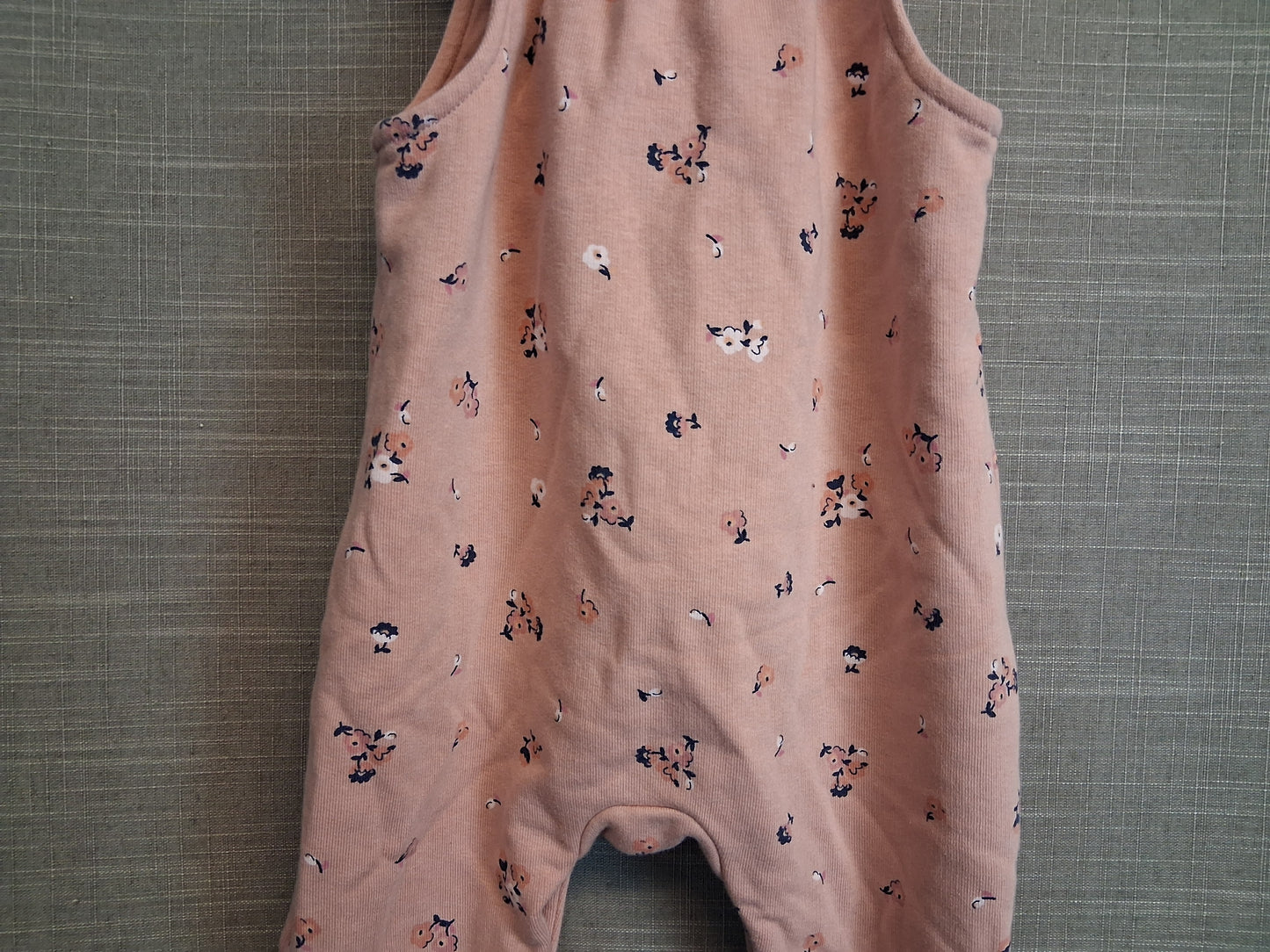 Marks and Spencer Girls Pink Floral Romper Dungarees Age 6-9 Months