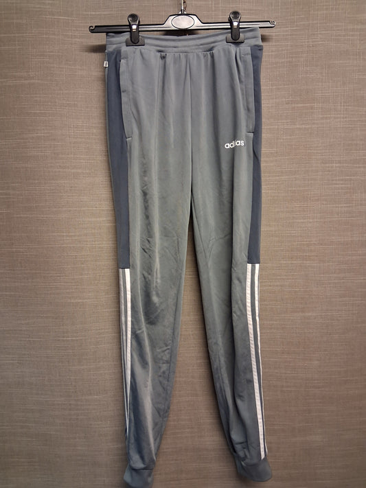 Adidas Boys Grey Joggers Elastic Hem Age 13-14 Years