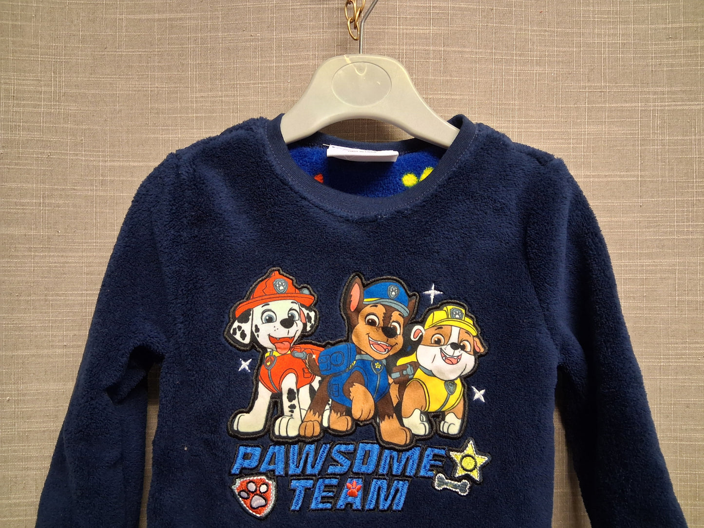 Primark Paw Patrol Boys Navy Blue Fleece Pyjama Top New Age 18-24 Months