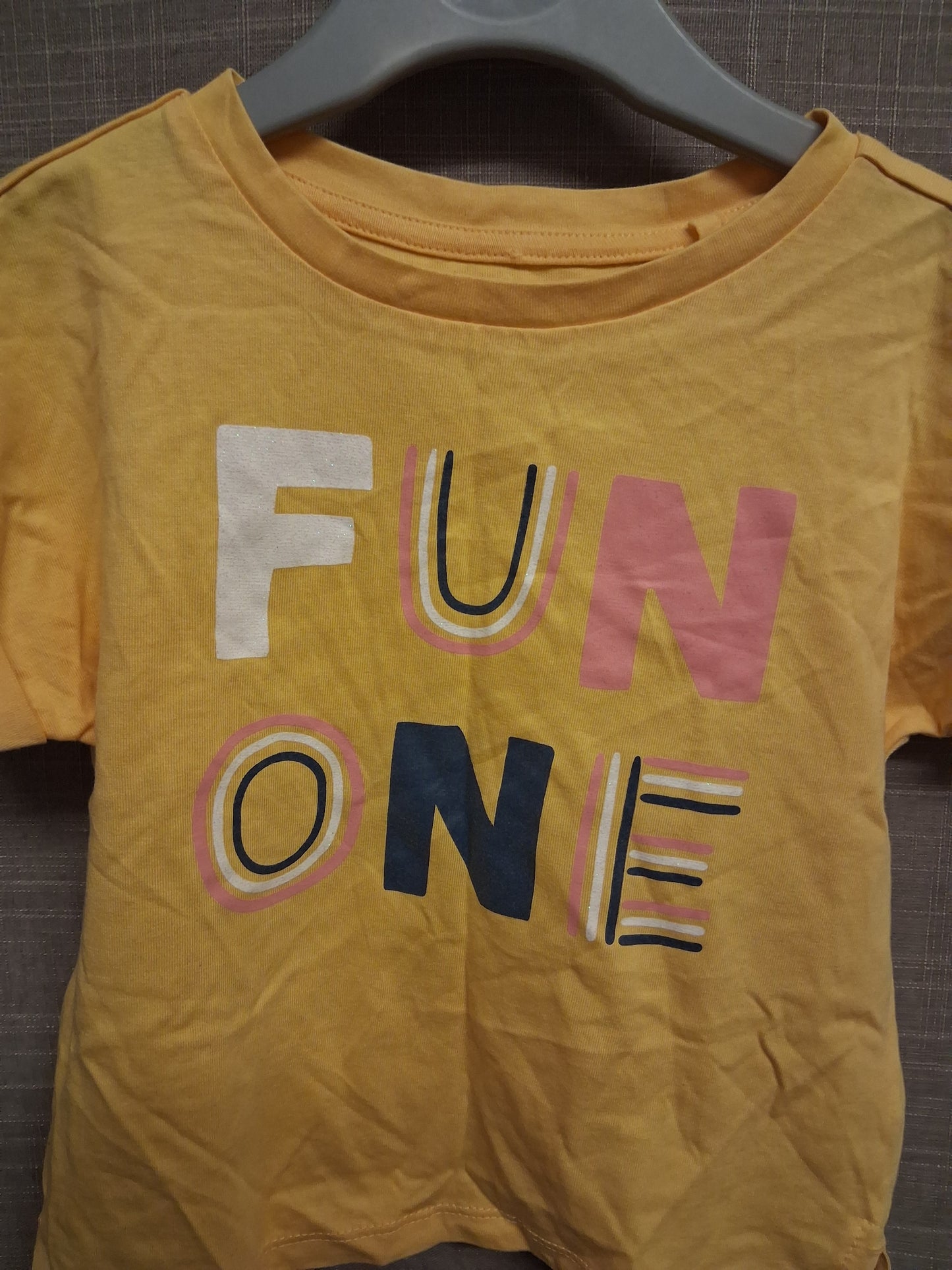 Anko Girls Yellow Cap Sleeve T-Shirt Age 2 Years
