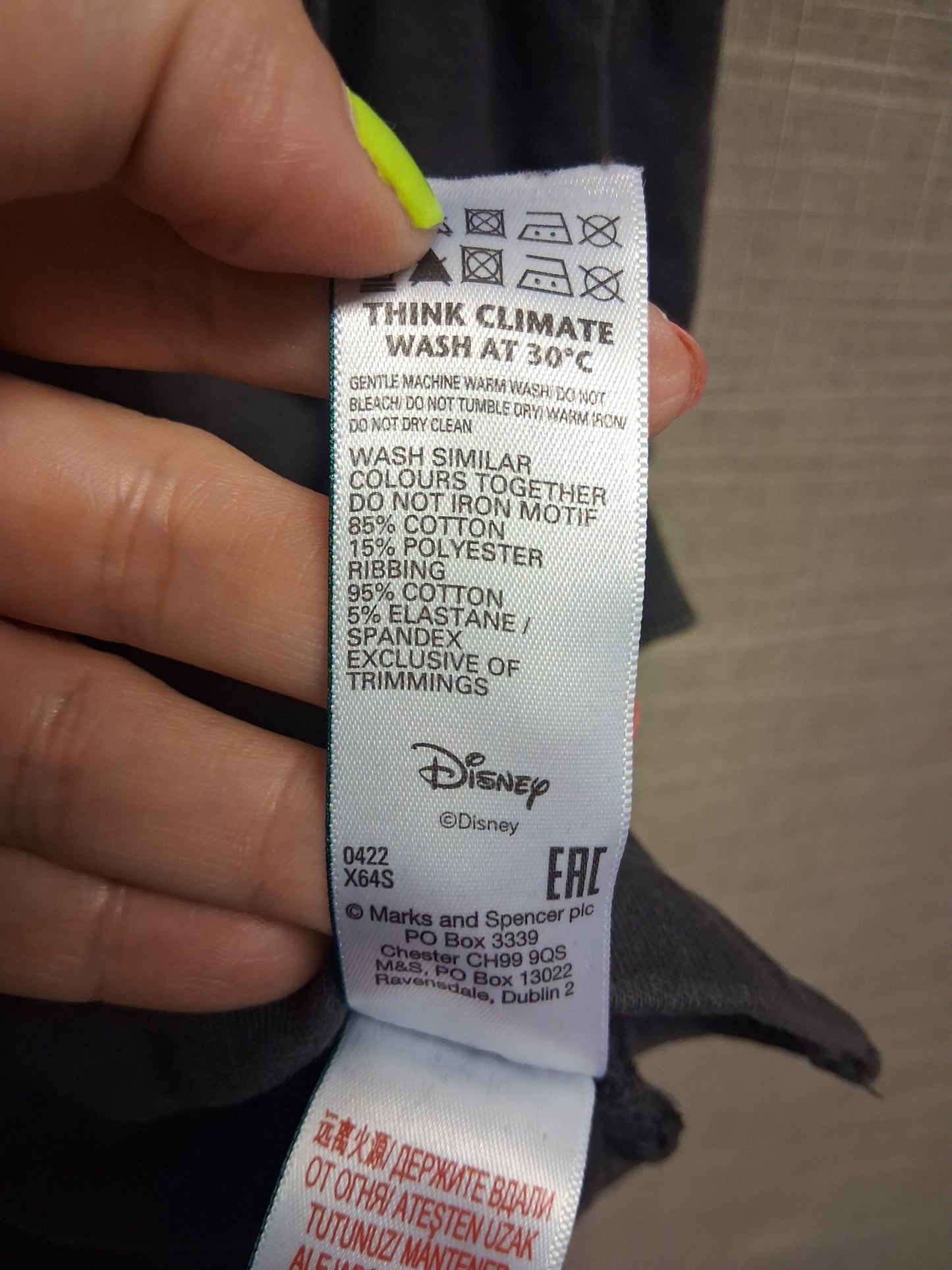 Marks and Spencer Disney Girls Minnie Mouse Sweater Jumper Dress Grey Age 2-3 Years