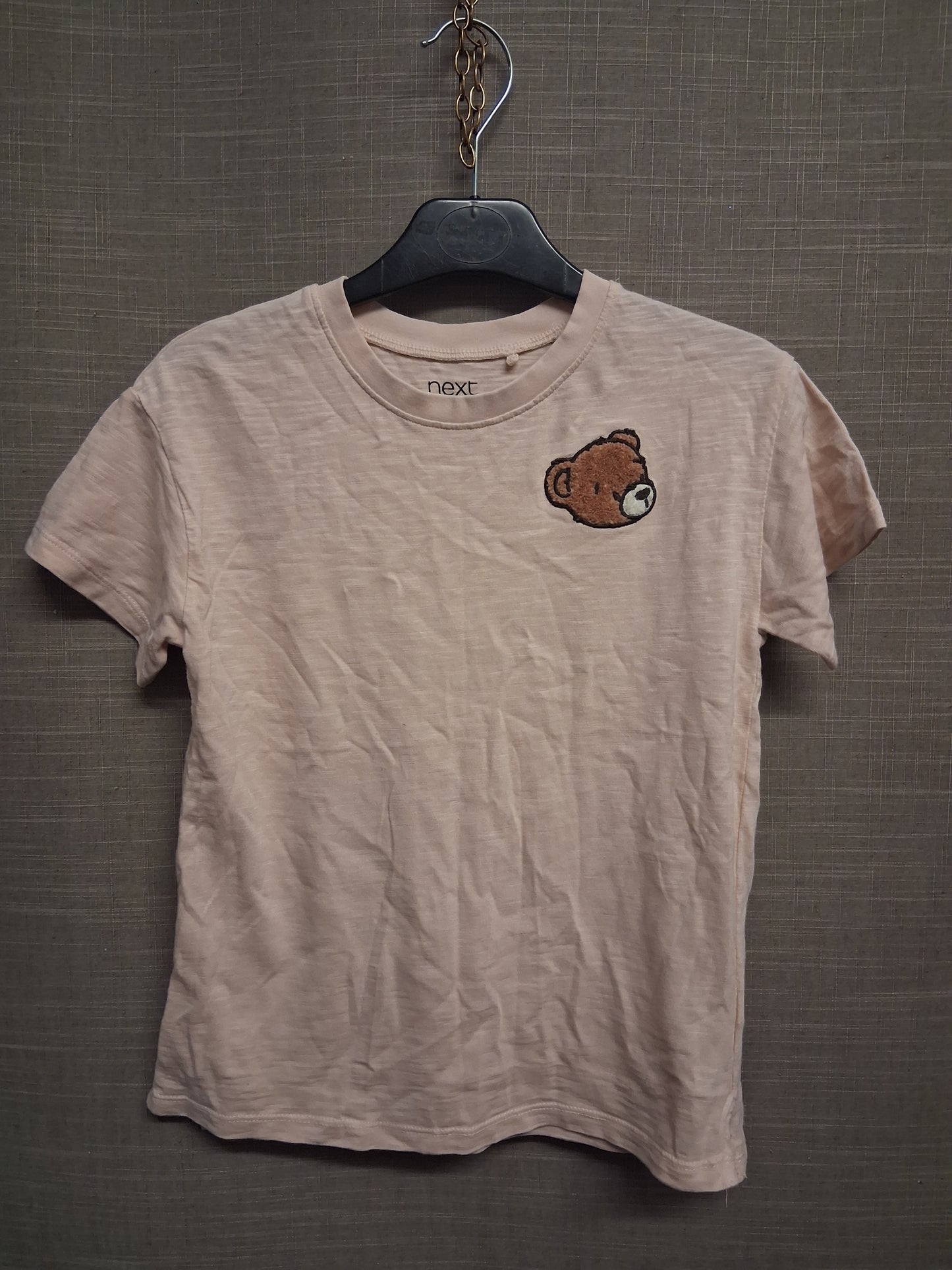 Next Unisex Beige Teddy Short Sleeve T-Shirt Age 4-5 Years