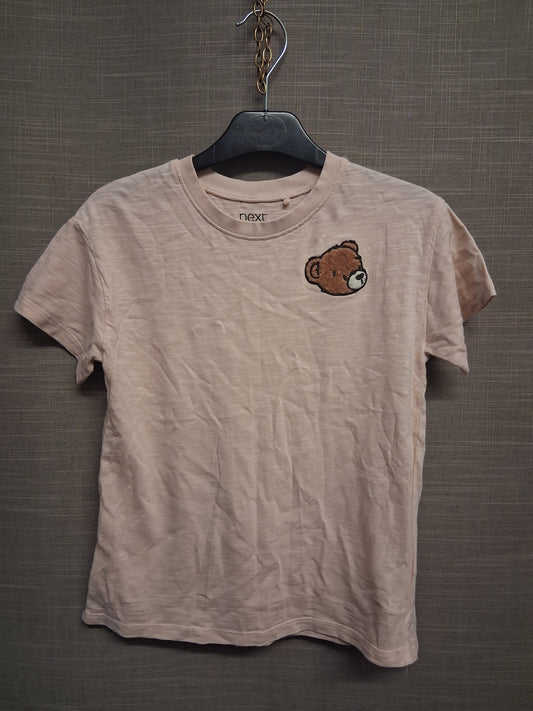Next Unisex Beige Teddy Short Sleeve T-Shirt Age 4-5 Years