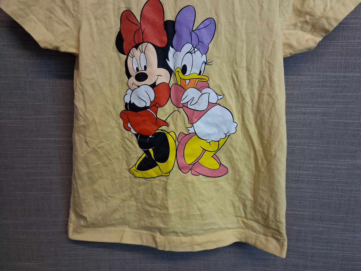 Primark Disney Minnie Mouse and Daisy Yellow Jersey T-Shirt Age 6-7 Years