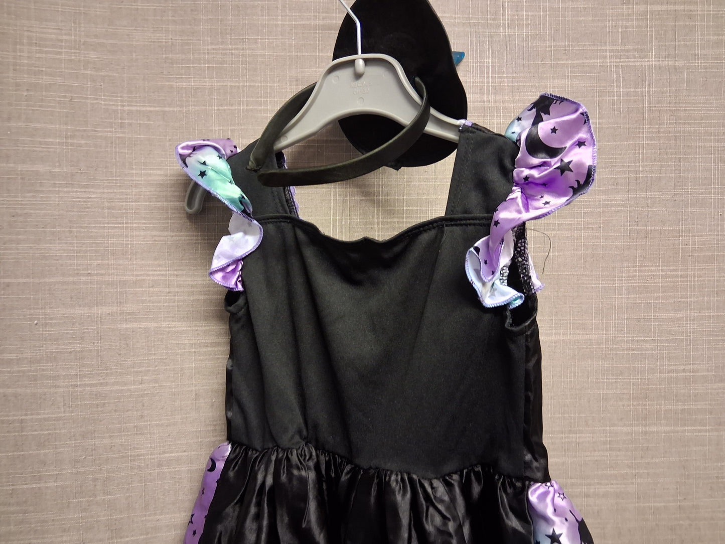 Morrisons Girls Halloween Witches Costume with Headband Age 3-4 Years