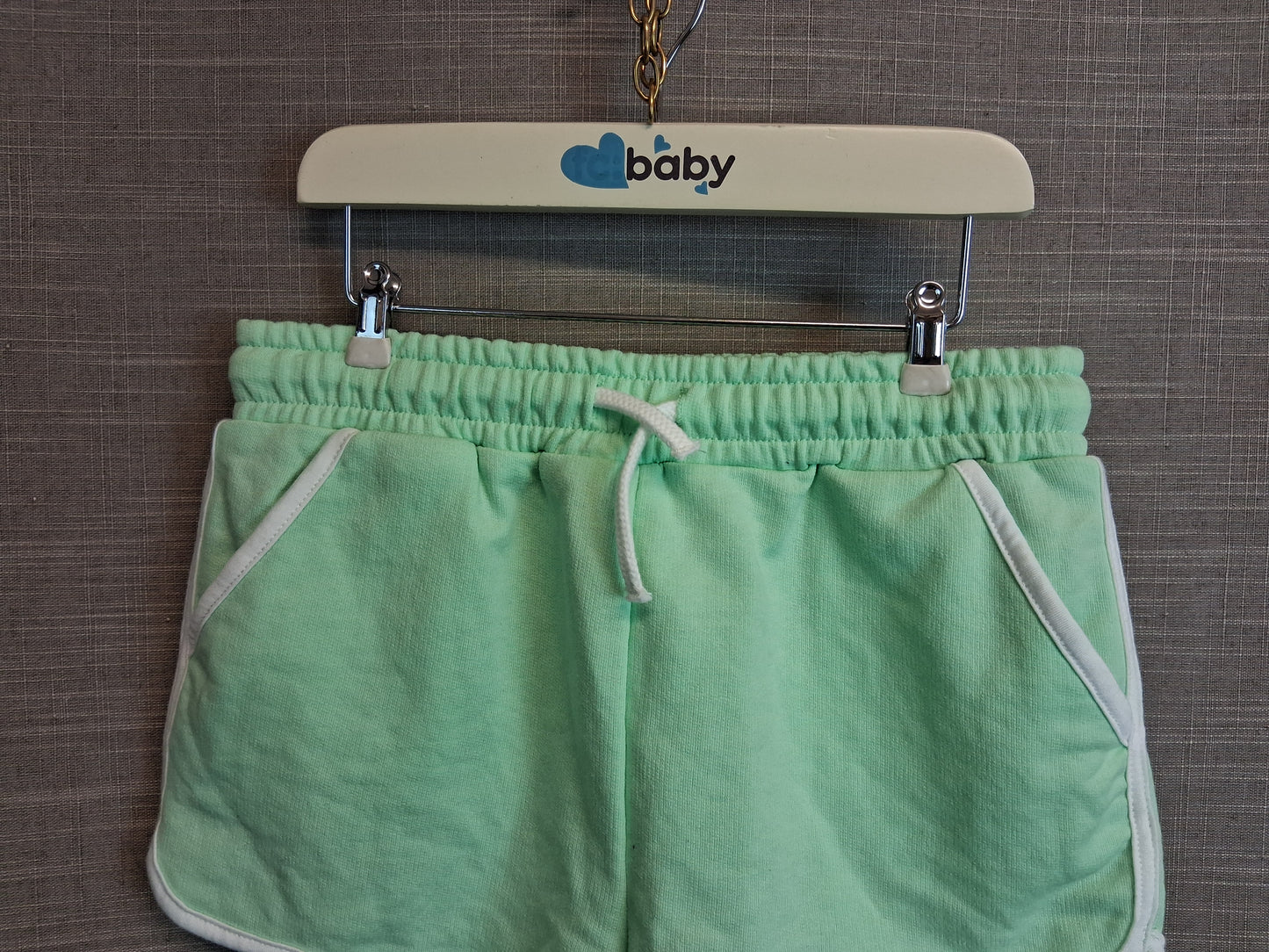 Primark Girls Green Jersey Shorts Age 8-9 Years New