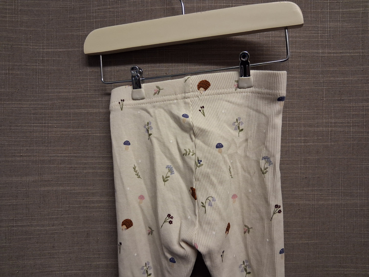 George Girls Cream Hedgehog Leggings Age 12-18 Months New