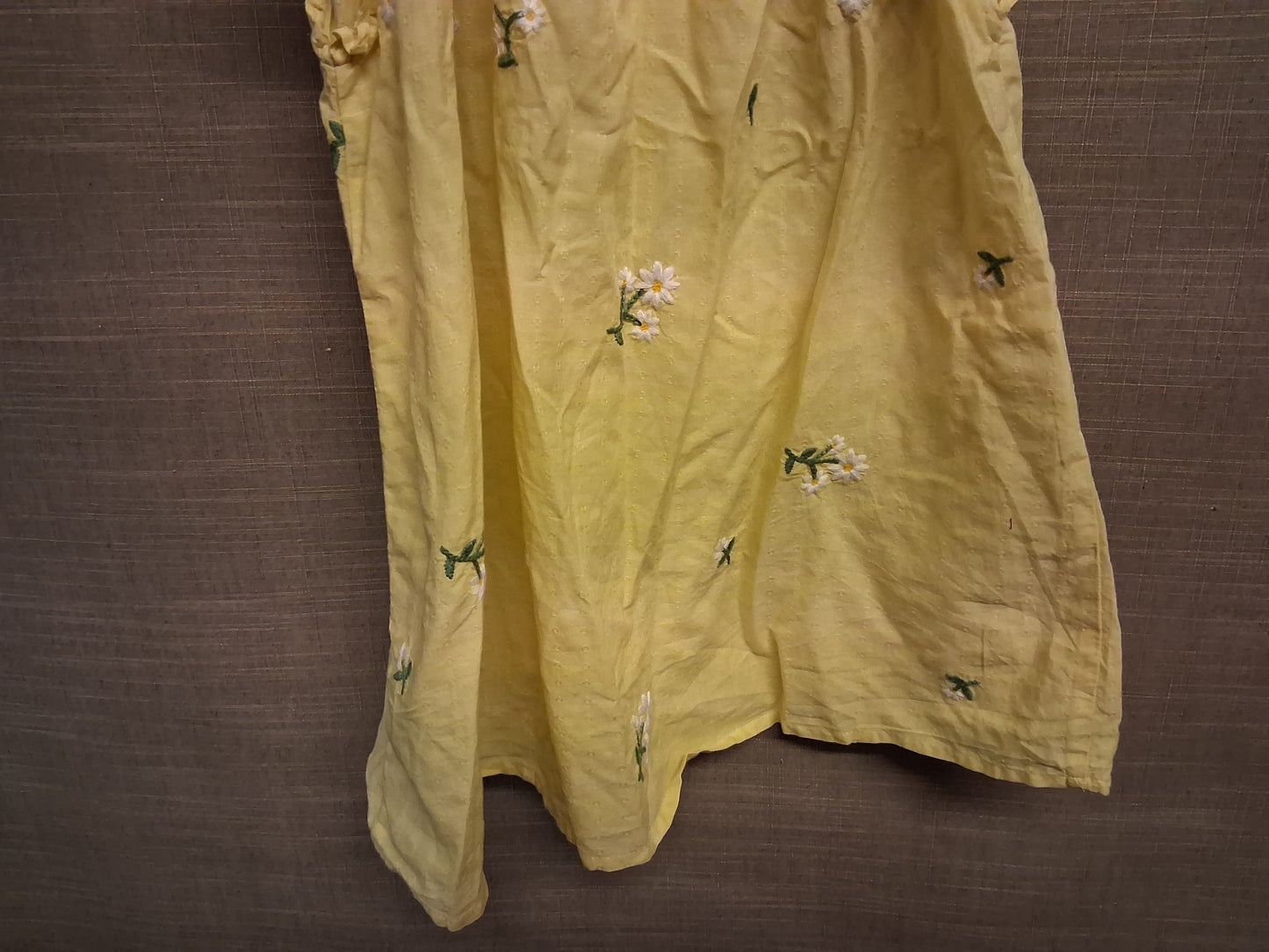 Next Girls Yellow Summer Sleeveless Floral Embroidered Age 5-6 Years