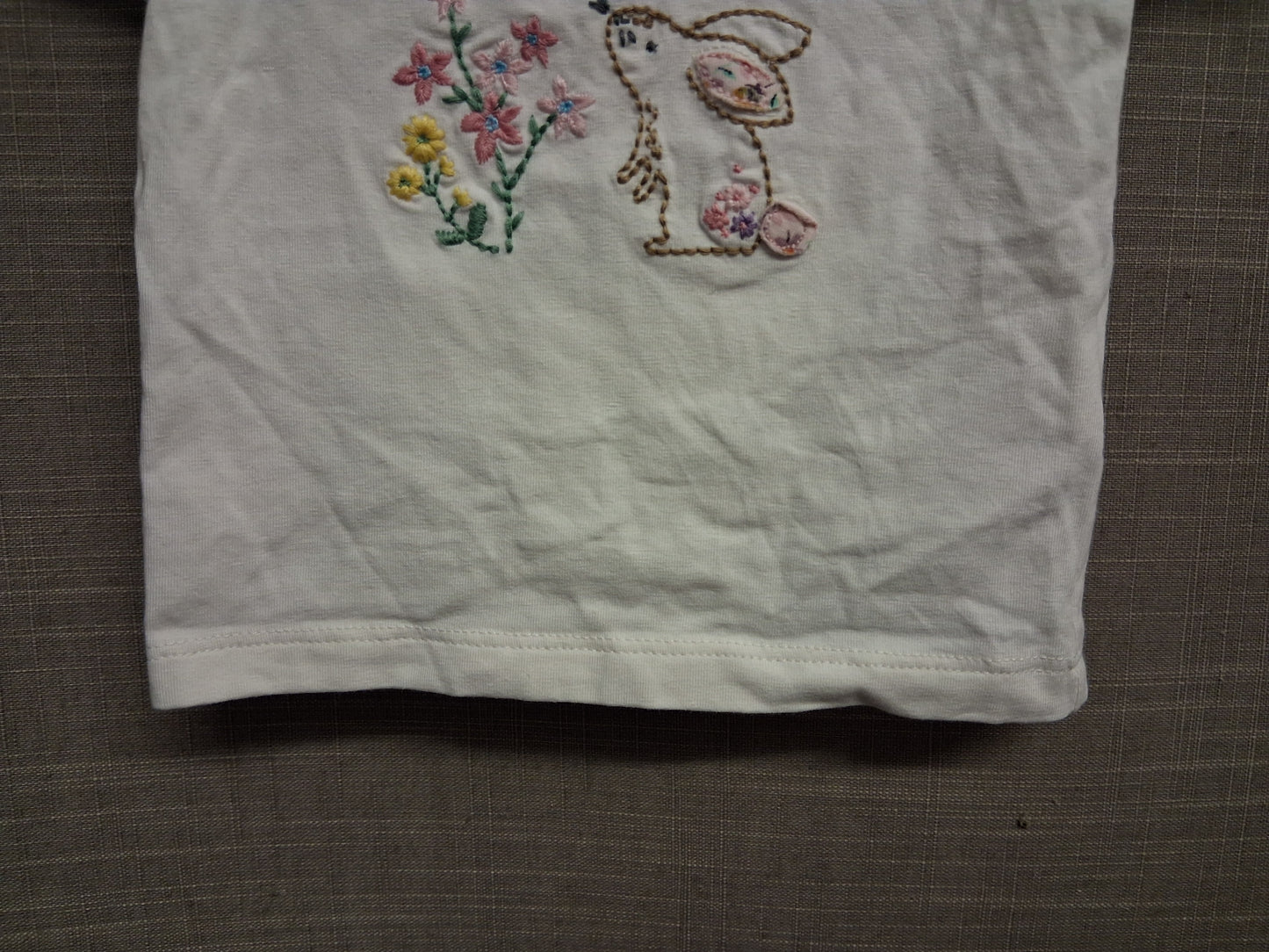 Next Girls White Bunny T-Shirt Short Sleeve Age Up to 1 Month