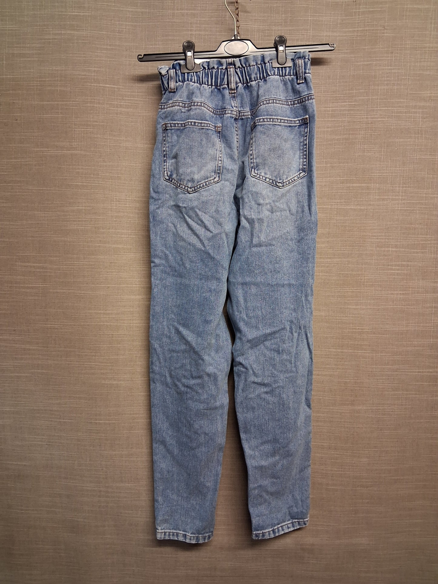George Girls Paperbag Denim  Jeans Blue Lightwash Age 13-14 Years New