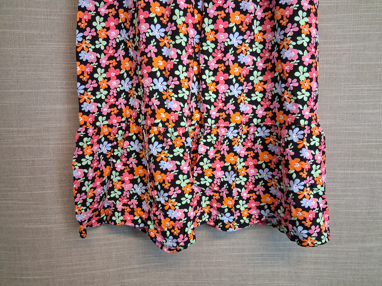 Primark Girls Multicolour Floral Dress Cap Sleeve Age 10-11 Years