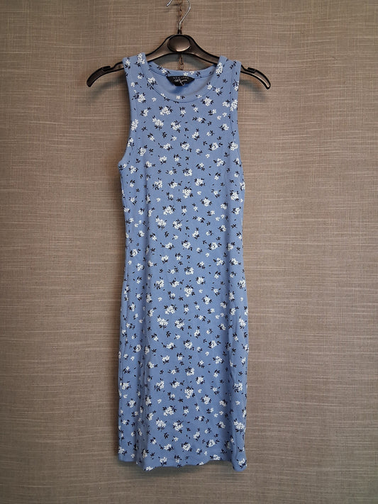 New Look Blue Floral Jersey Sleeveless Vest Dress Age 12-13 Years