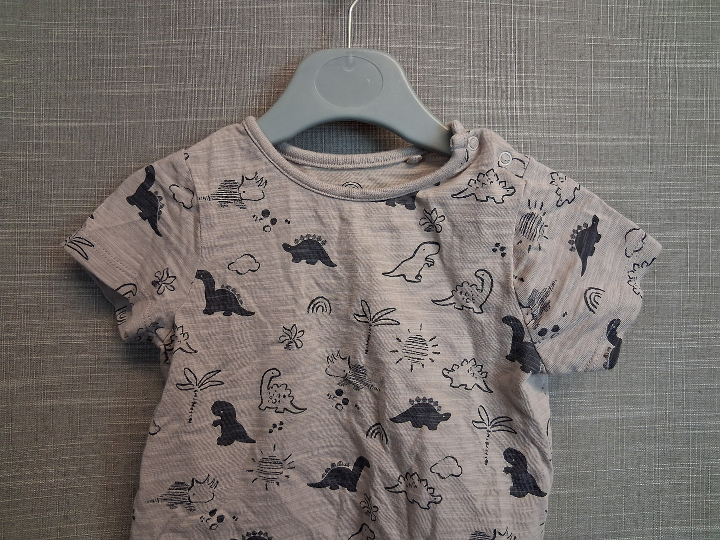 Next Boys Beige Dinosaur T-Shirt Age 6-9 Months