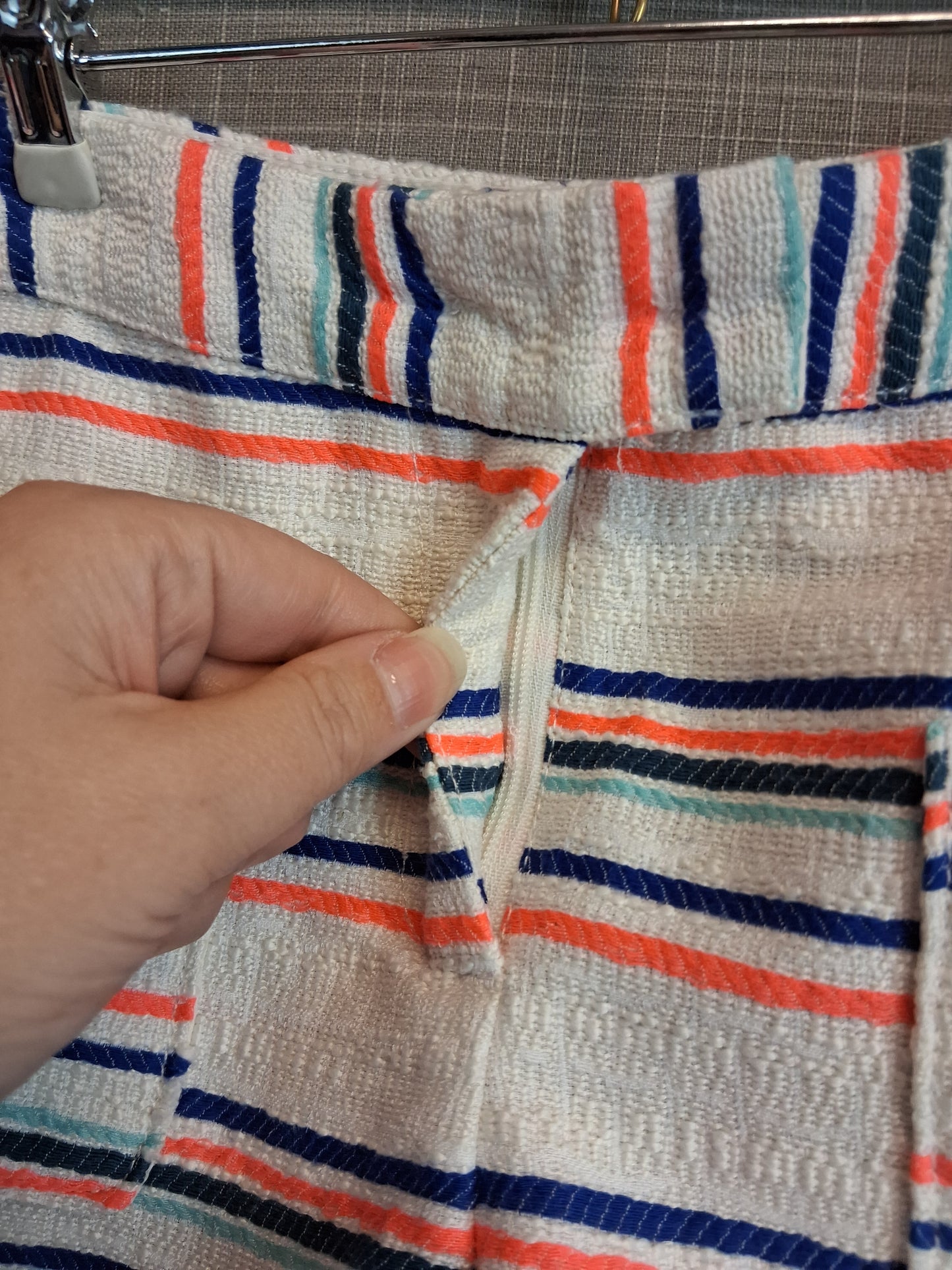 Next Girls Cream Multicolour Stripe Age 8 Years