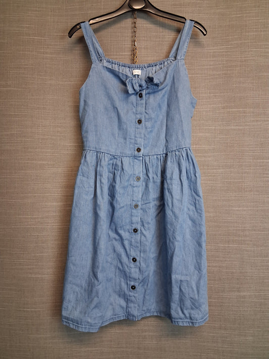 Next Girls Blue Sleeveless Denim Dress Age 11 Years