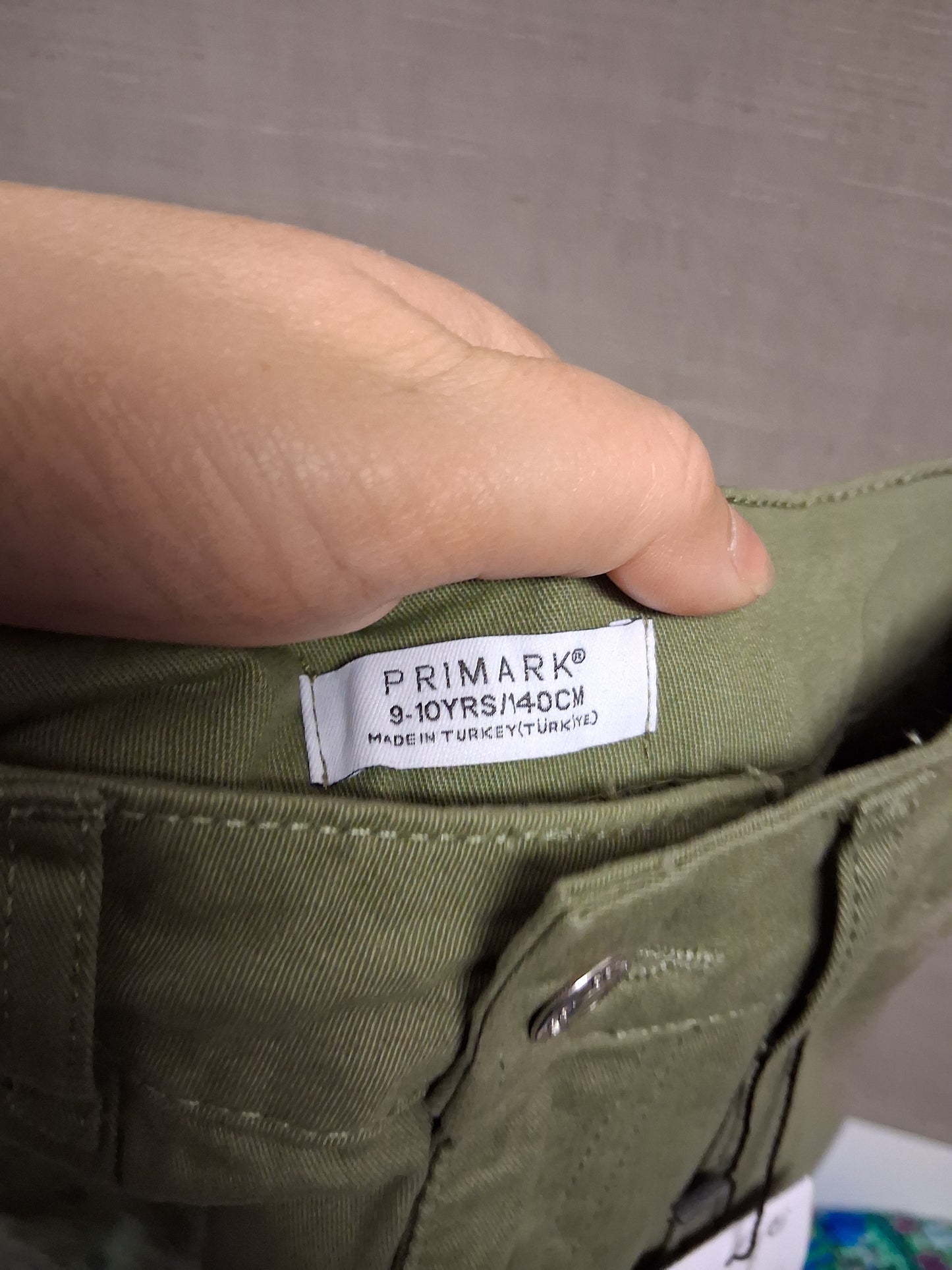 Primark Girls Khaki Cargo Trousers Age 9-10 Years New