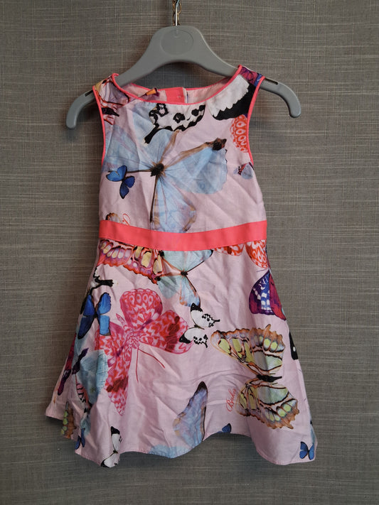 Ted Baker Girls Pink Floral Sleeveless Dress Age 9-12 Months