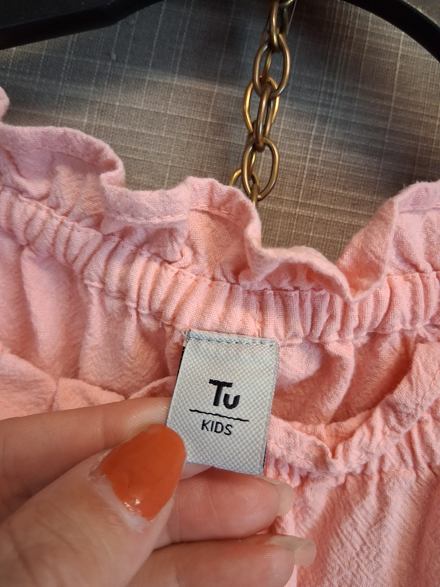 TU Girls Playsuit Pink Tie Dye Short Sleeve Age 9 Years