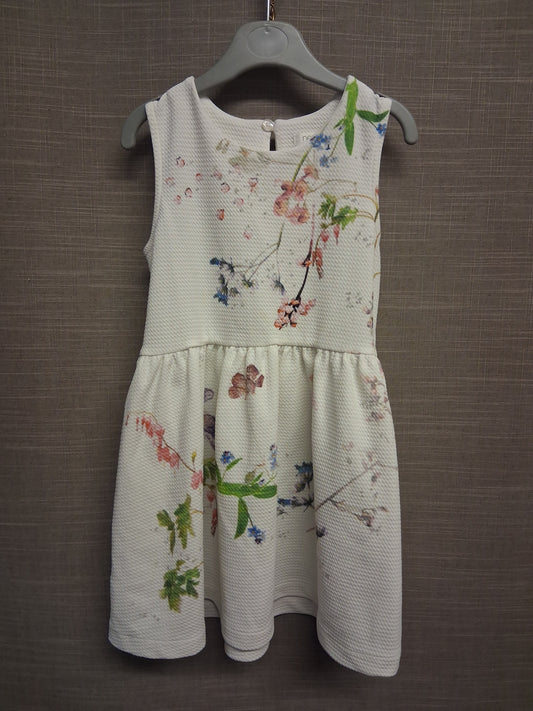 Next Girls White Floral Summer Dress Sleeveless Age 4-5 Years