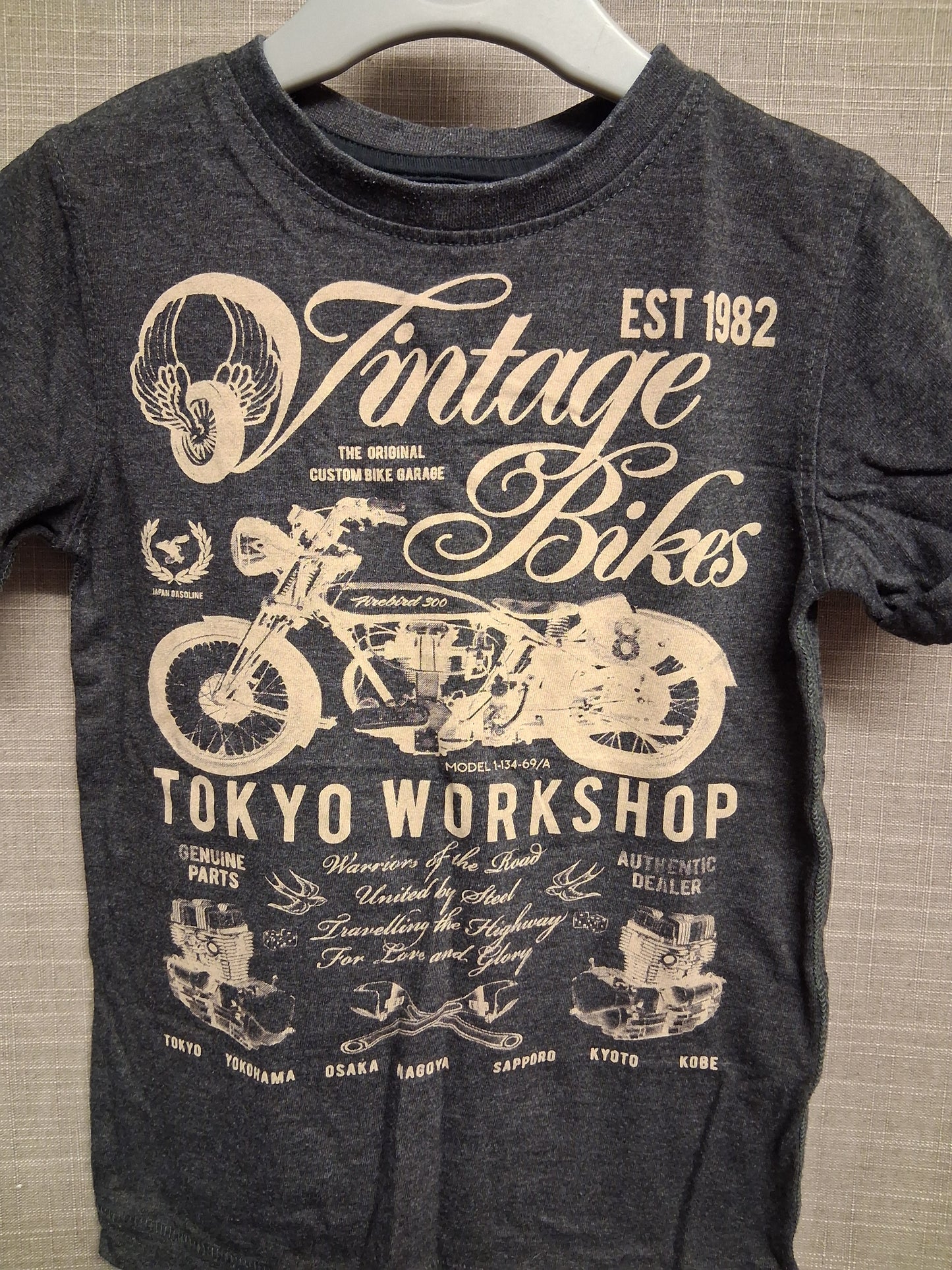 Next Boys 'Vintage Bikes' Graphic Print Short Sleeve T-Shirt Age 3 Years