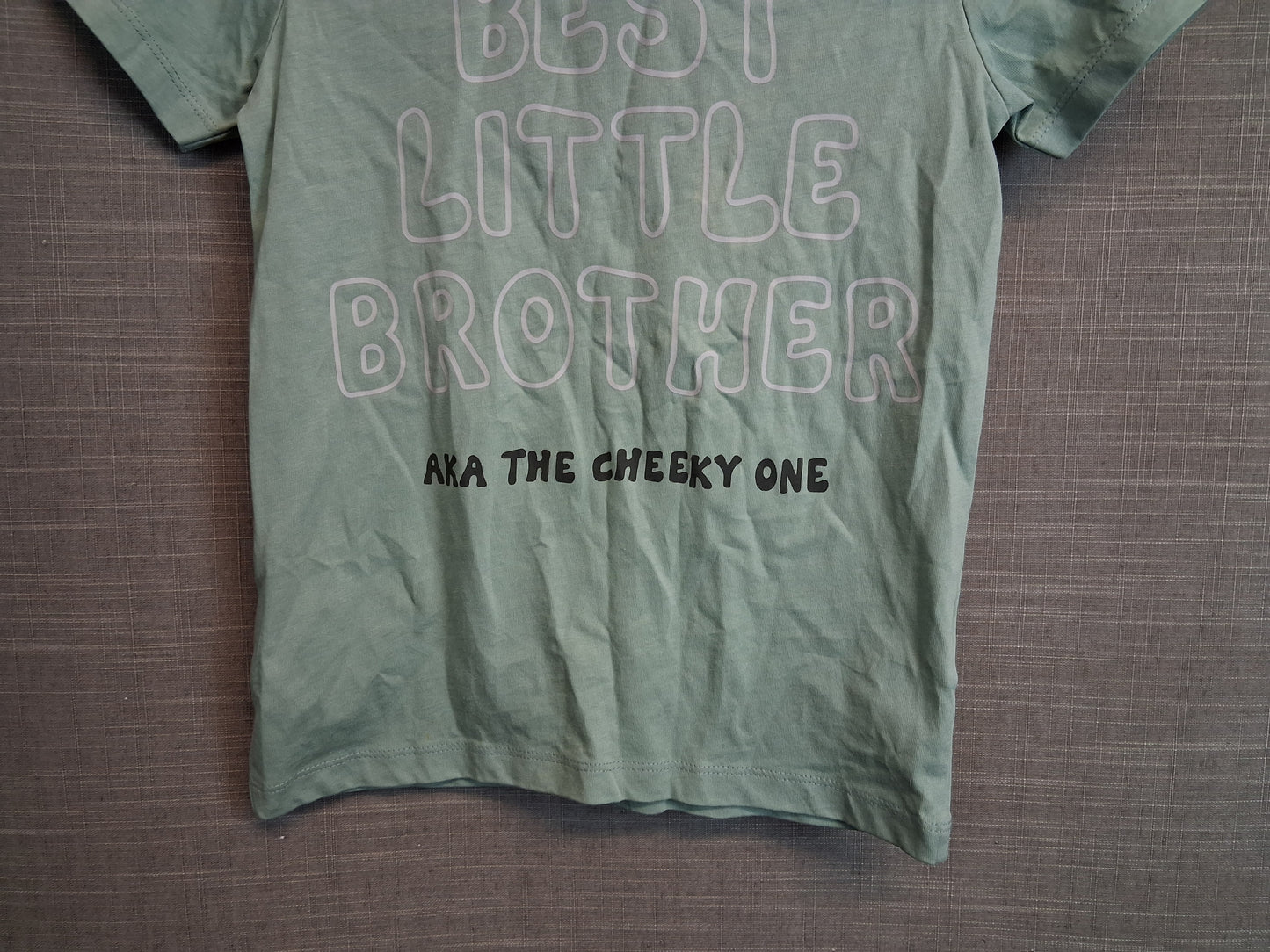 George Boys Green "Best Little Brother" T-Shirt Age 5-6 Years New