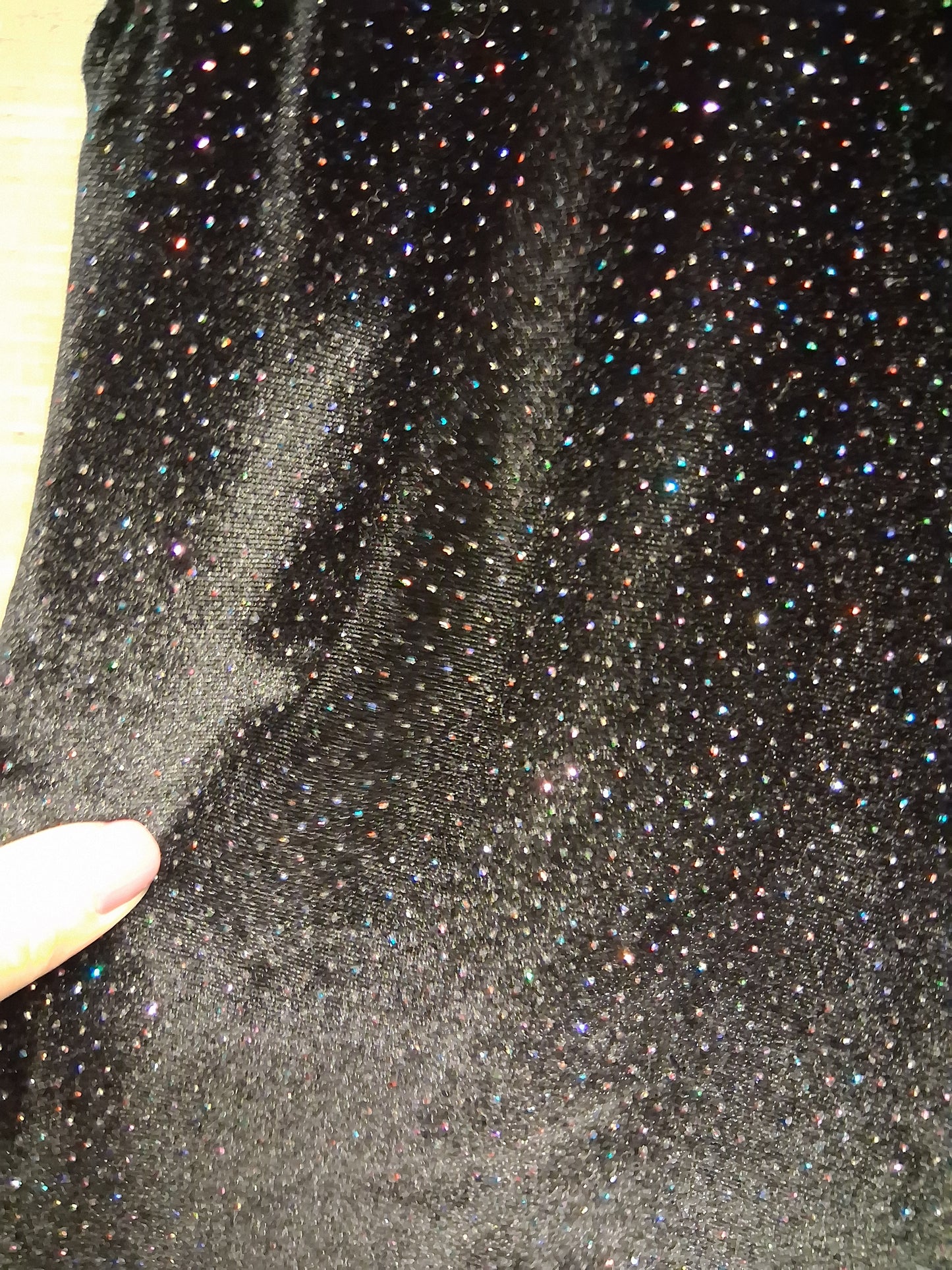 F&F Black Velour Sparkly Jumpsuit Age 6-7 Years
