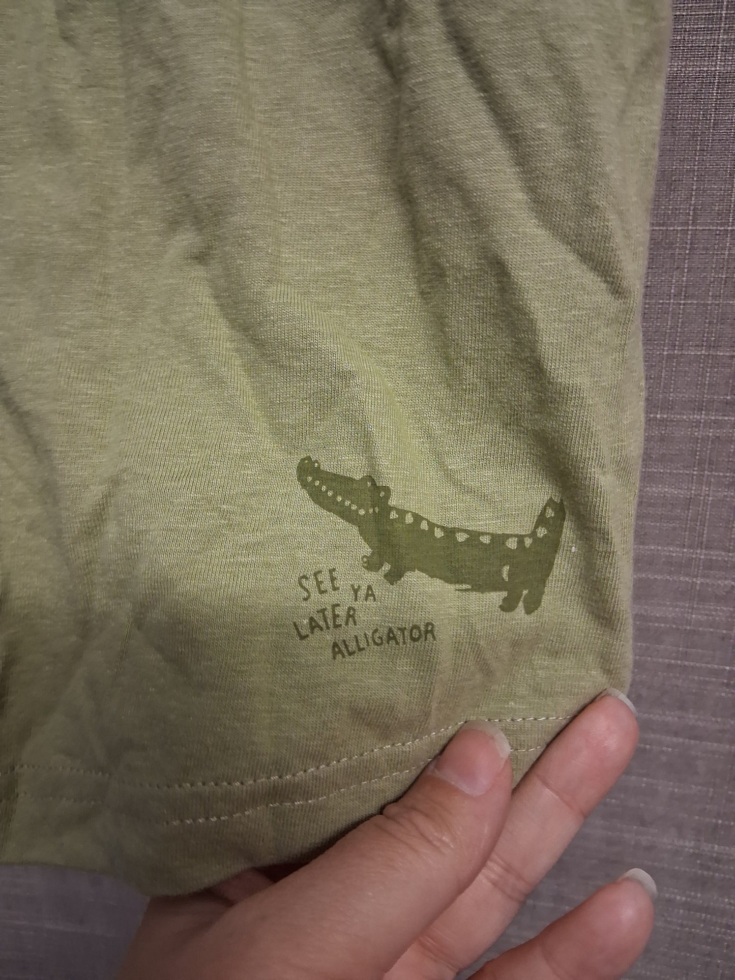 Primark Boys Jersey Shorts Khaki Dinosaur Motif Age 2-3 Years New