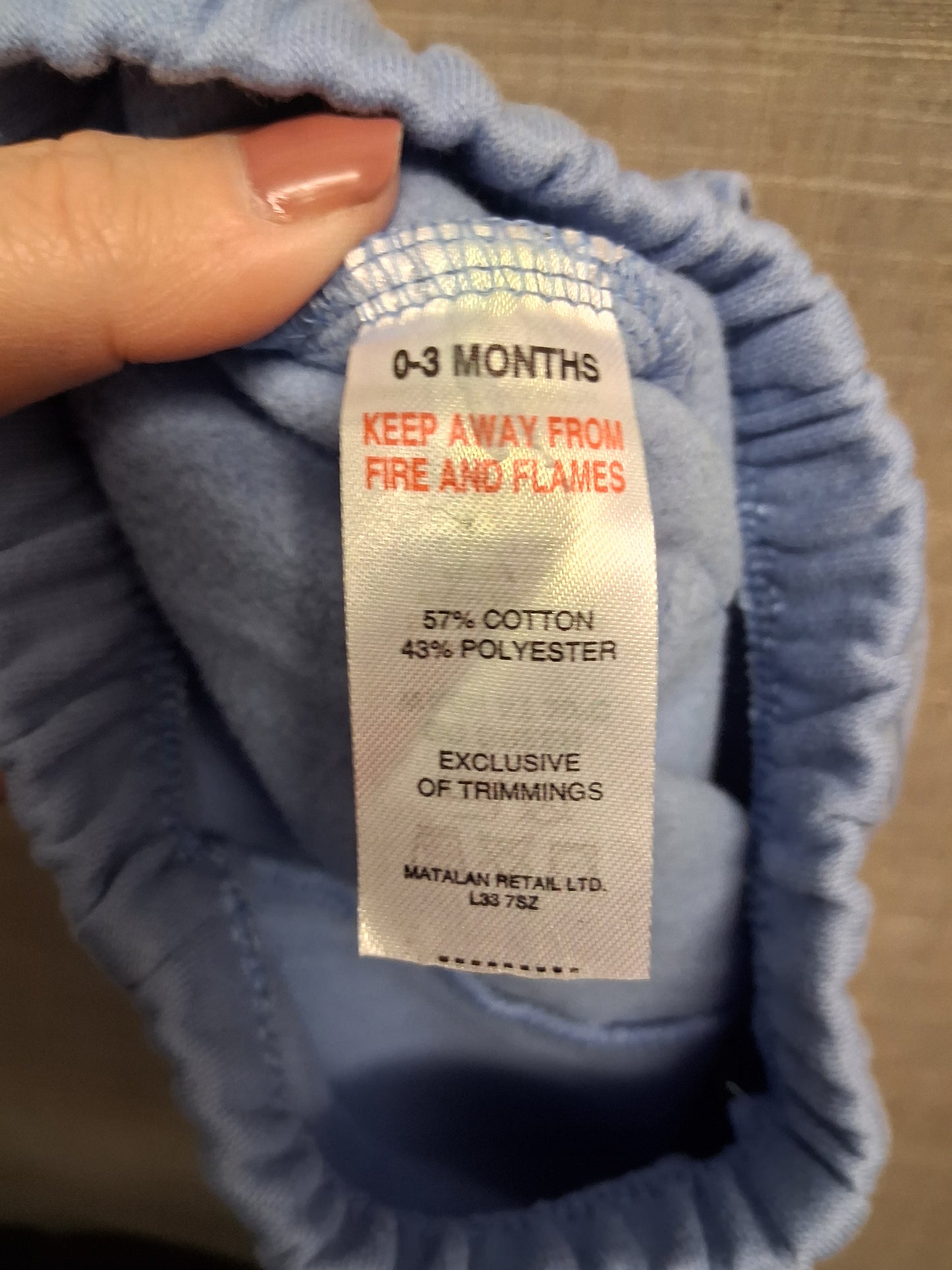 Matalan Boys Cargo Joggers Blue Jersey Age 0-3 Months