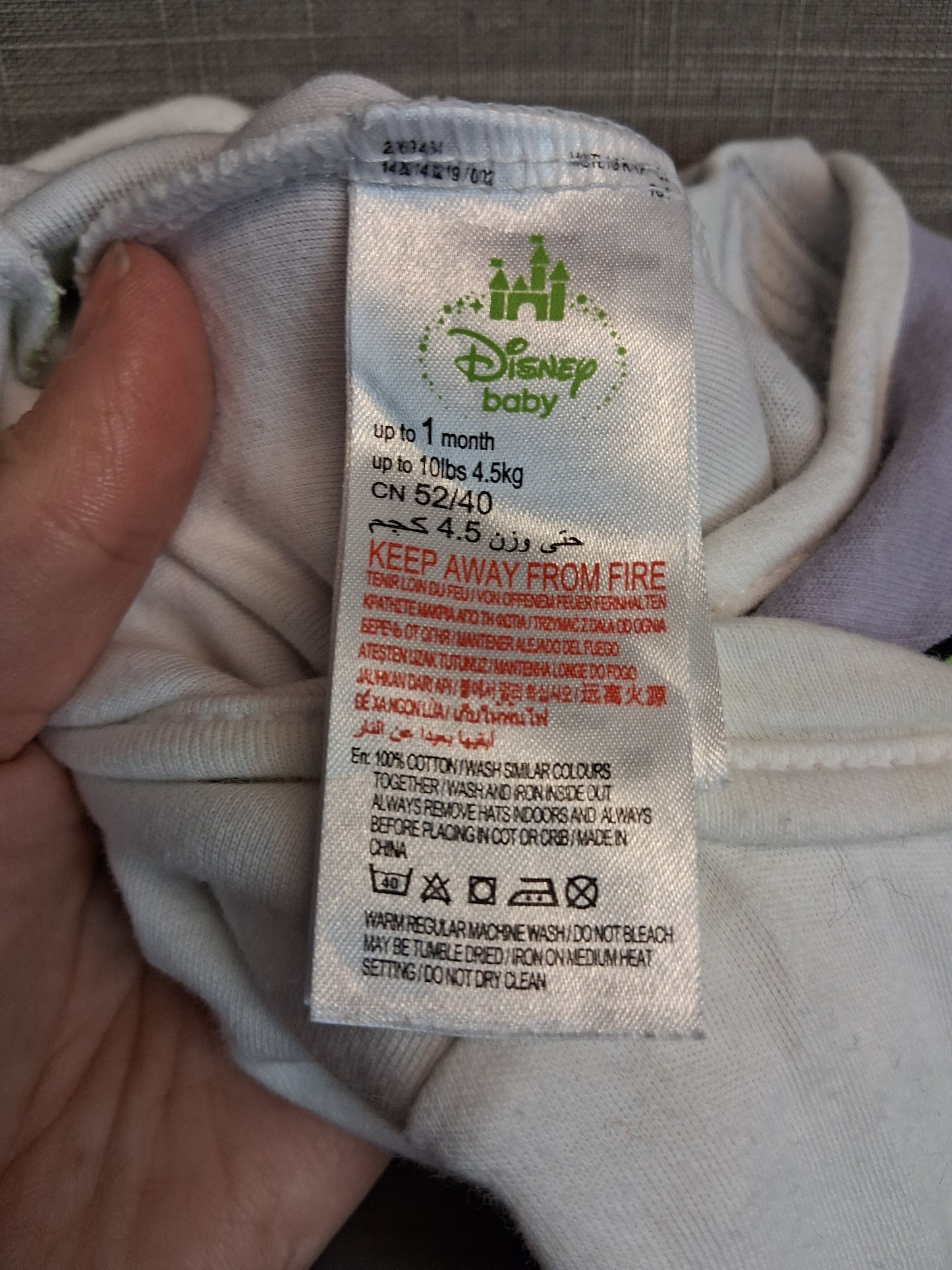 Disney Boys Toy Story Sleepsuit One Piece Age Newborn