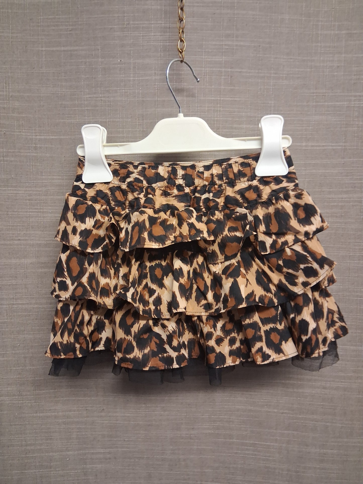 GAP Girls Animal Print Brown Black RaRa Skirt Age 3 Years