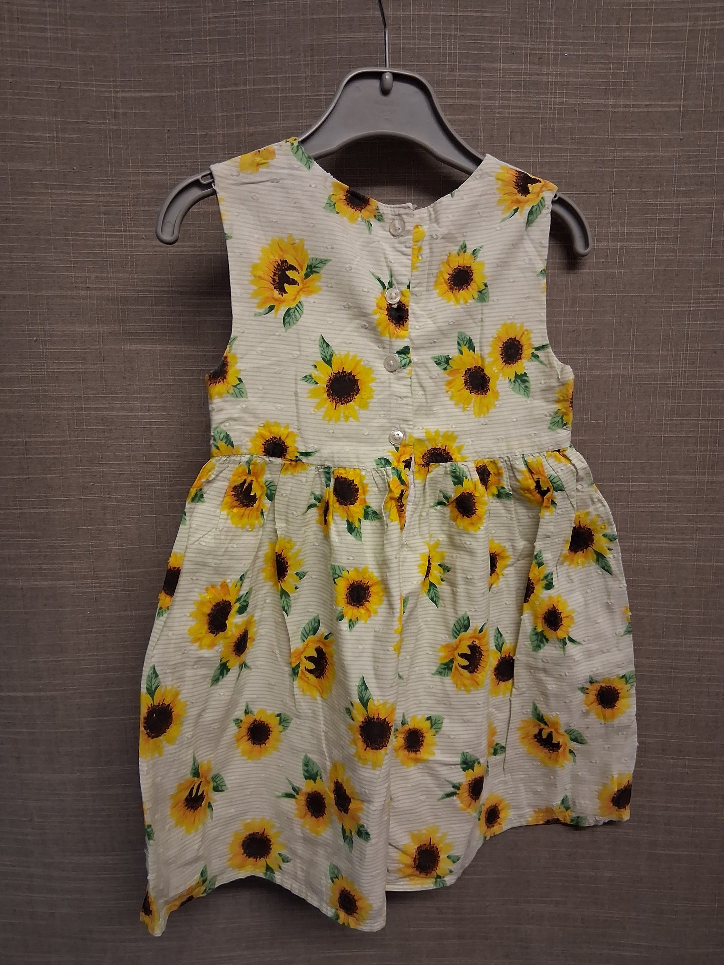 TU Girls Sunflower Print A Line Sleeveless Dress Age 2-3 Years