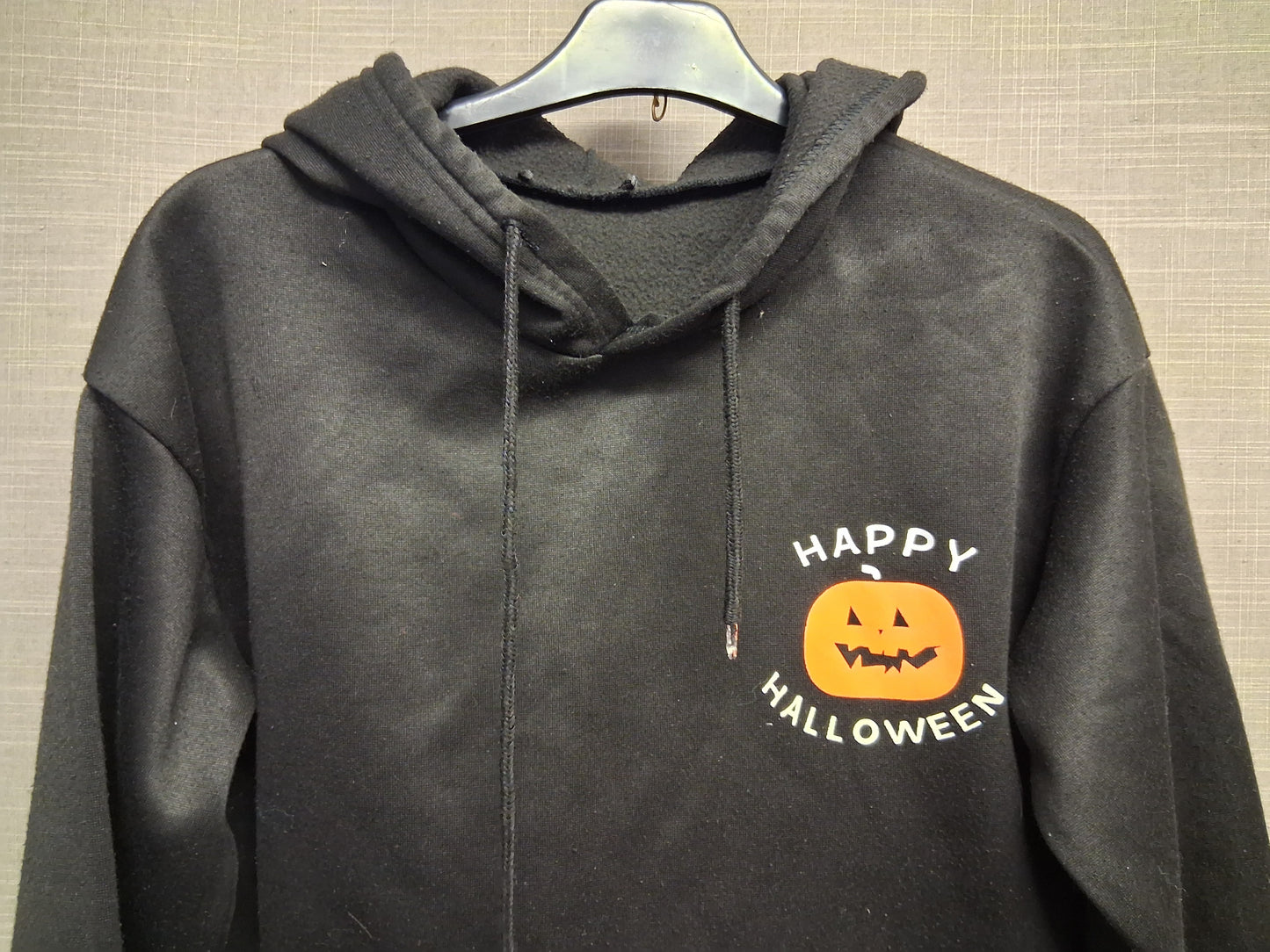 Shein Halloween Black Jersey Hoodie Long Sleeve Age 13-14 Years