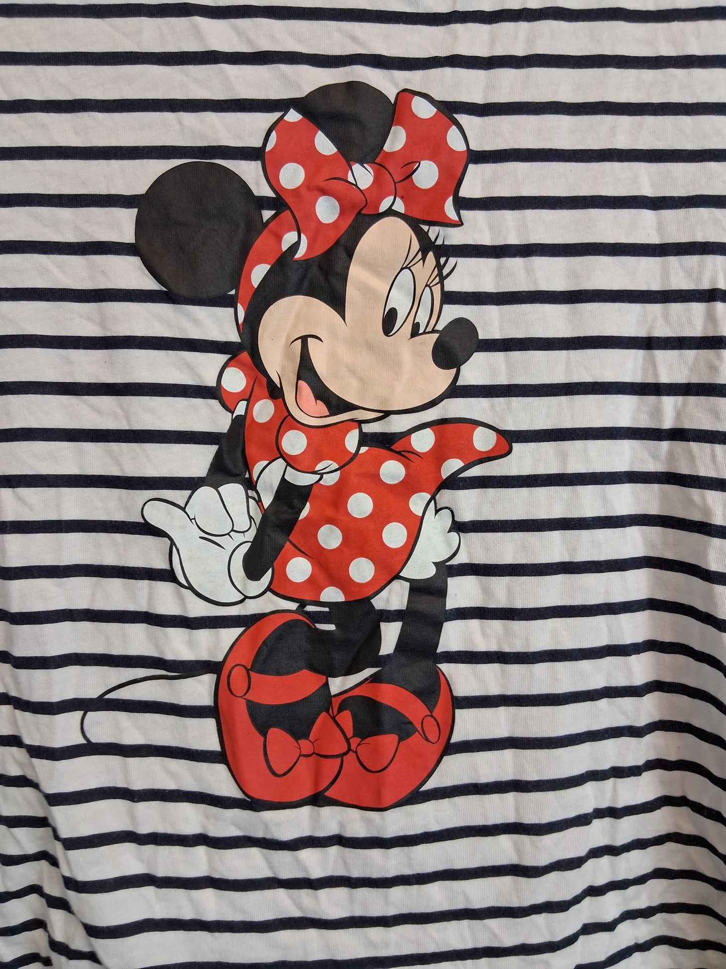 Disney H&M Black White Stripe Short Sleeve T-Shirt Age 8-10 Years