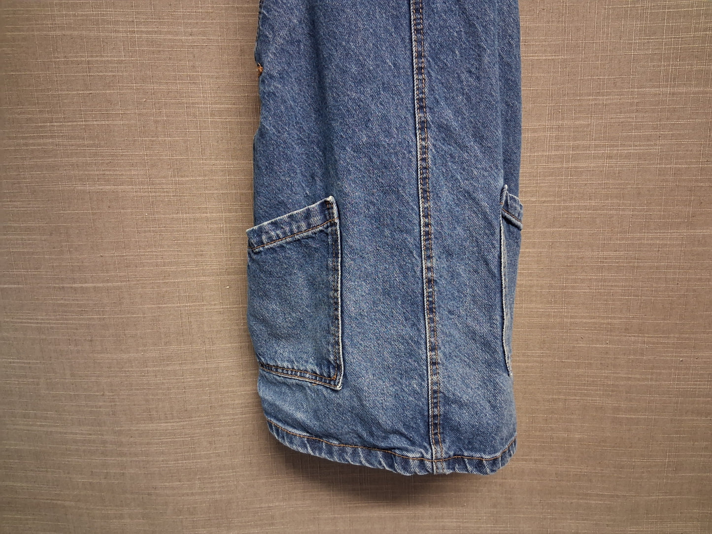 Primark Girls Blue Denim Pinafore Dress Age 7-8 Years