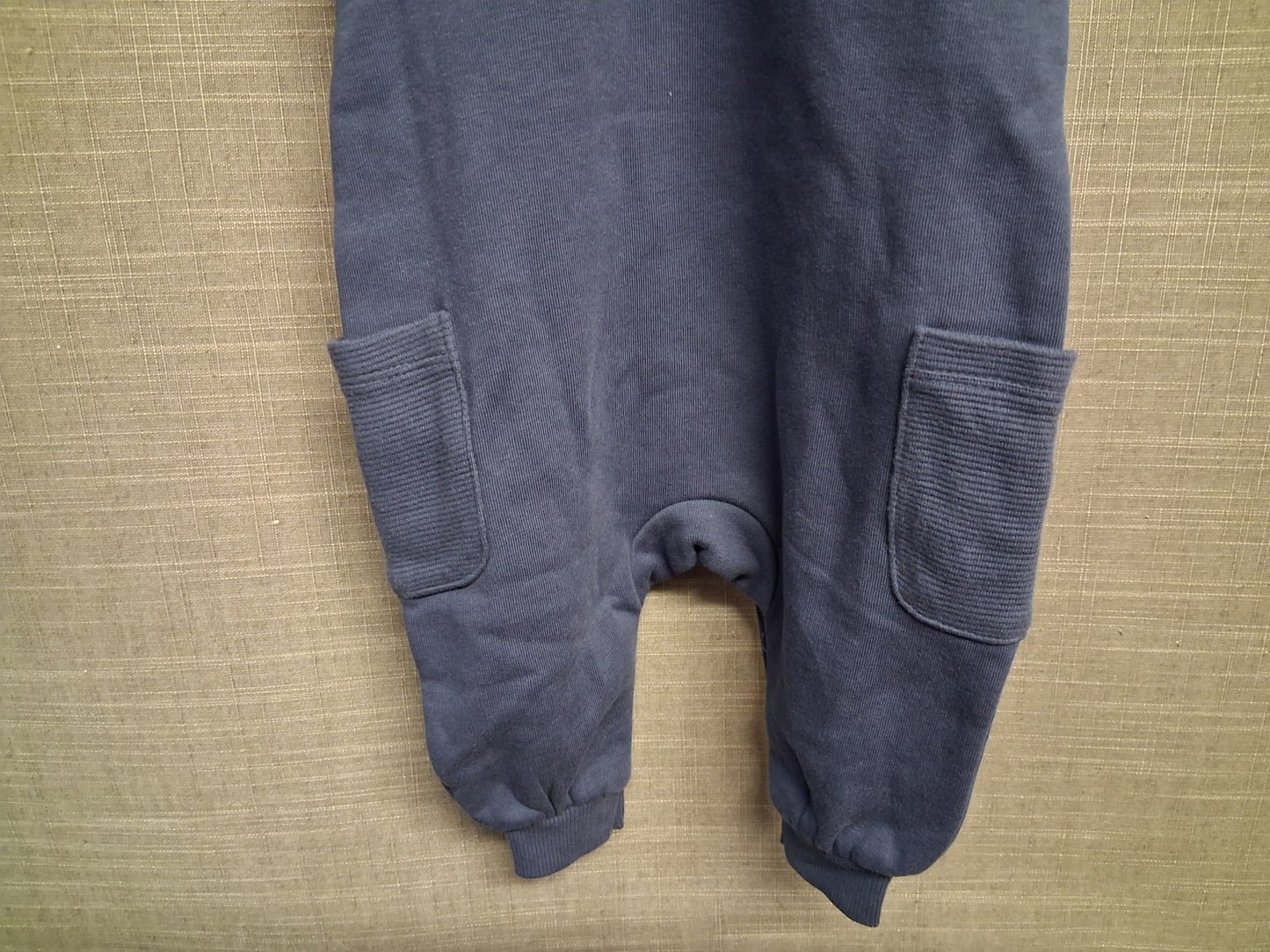Marks and Spencer Boys Navy Blue Jersey Dungarees Age 3-6 Months