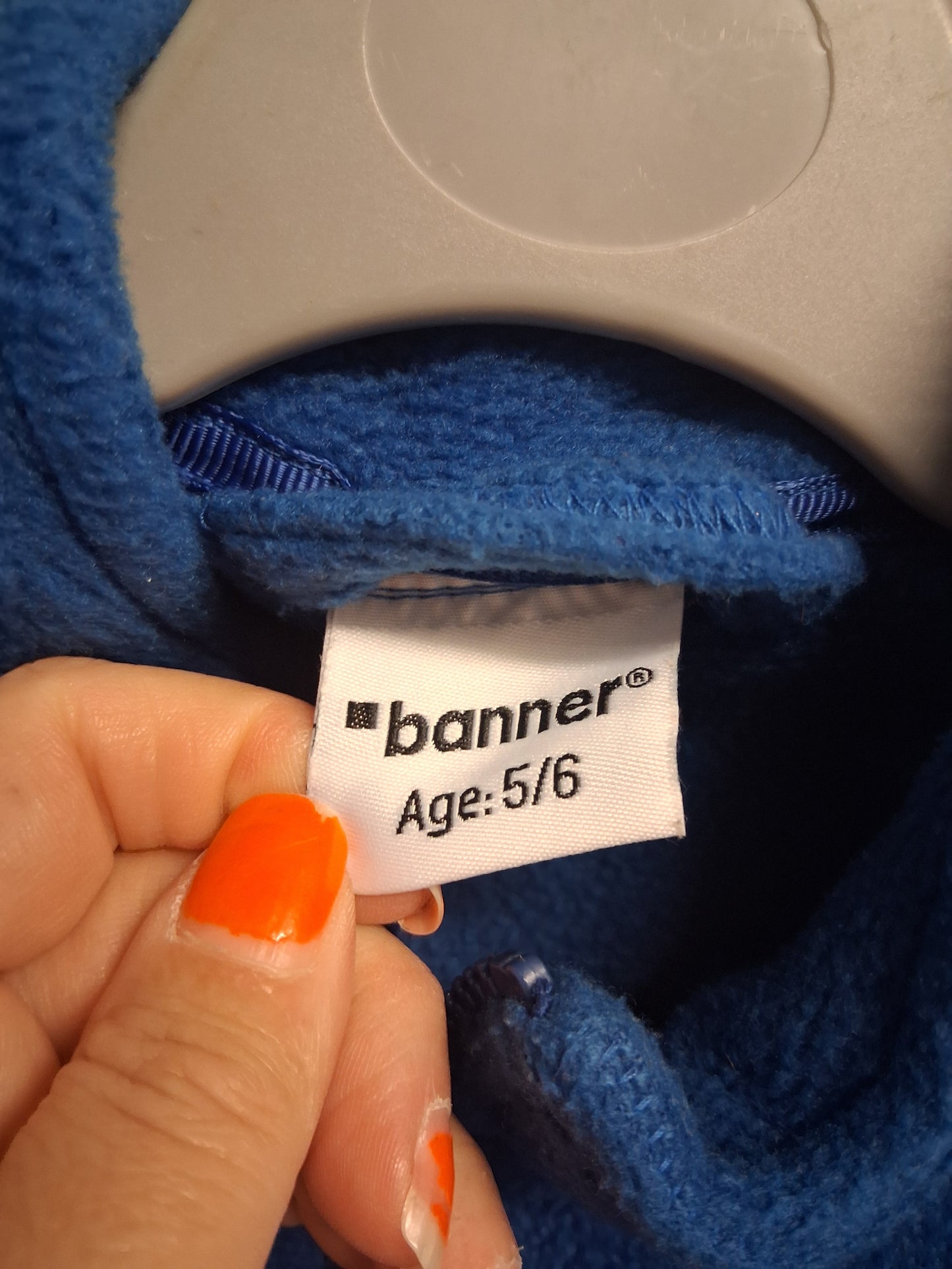Banner Unisex Blue Polar Fleece Full Zip Jacket Age 5-6 Years