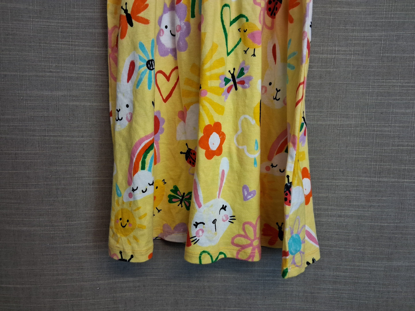 F&F Girls Yellow Jersey Sundress Age 7-8 Years New
