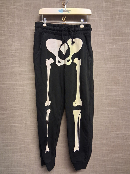 F&F Halloween Black Skeleton Jersey Joggers Age 6-7 Years