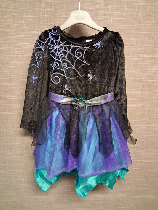 TU Girls Halloween Witches Costume with Cape Age 3-4 Years