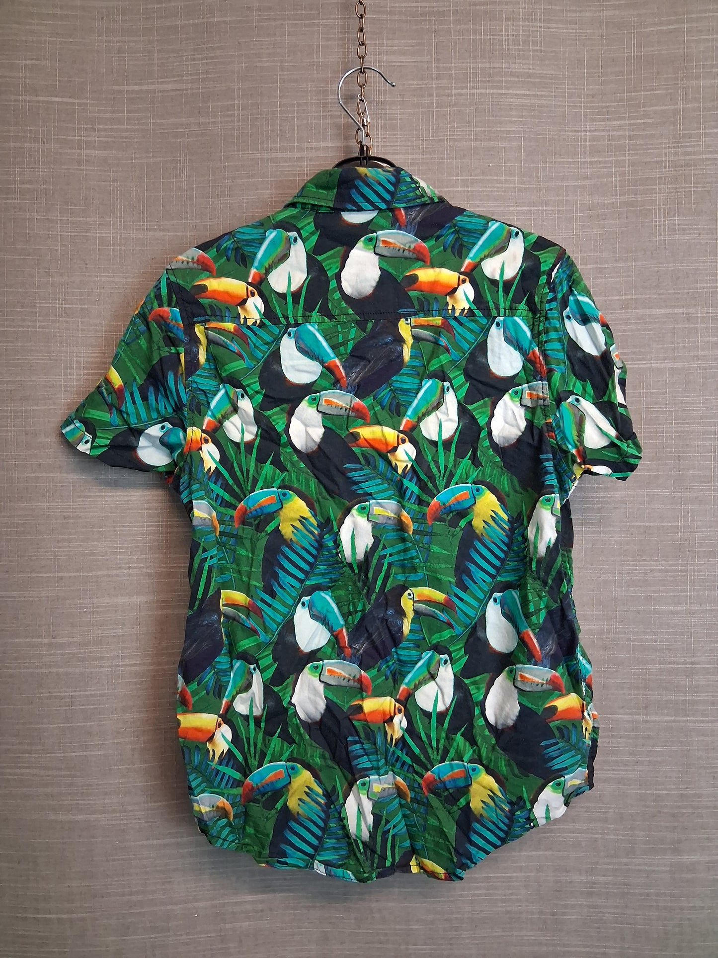 Next Boys Summer Shirt Age 9 Years Toucan Print Green