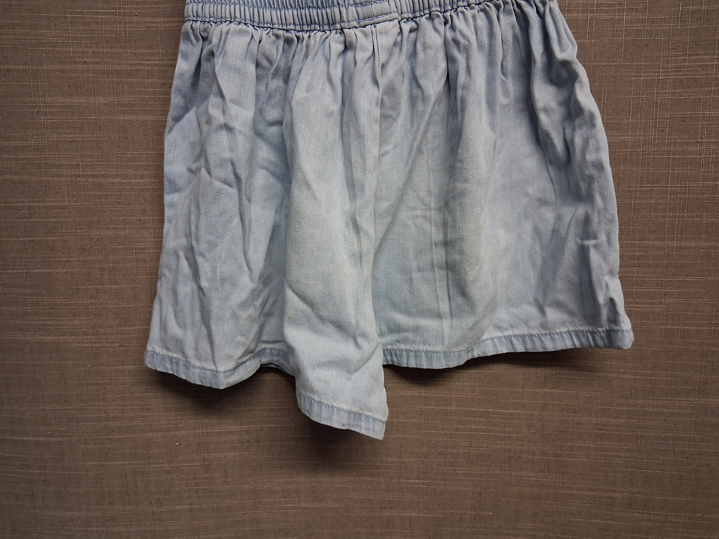 Next Girls Elastic Waist Blue Lightwash Denim Shorts Age 7 Years