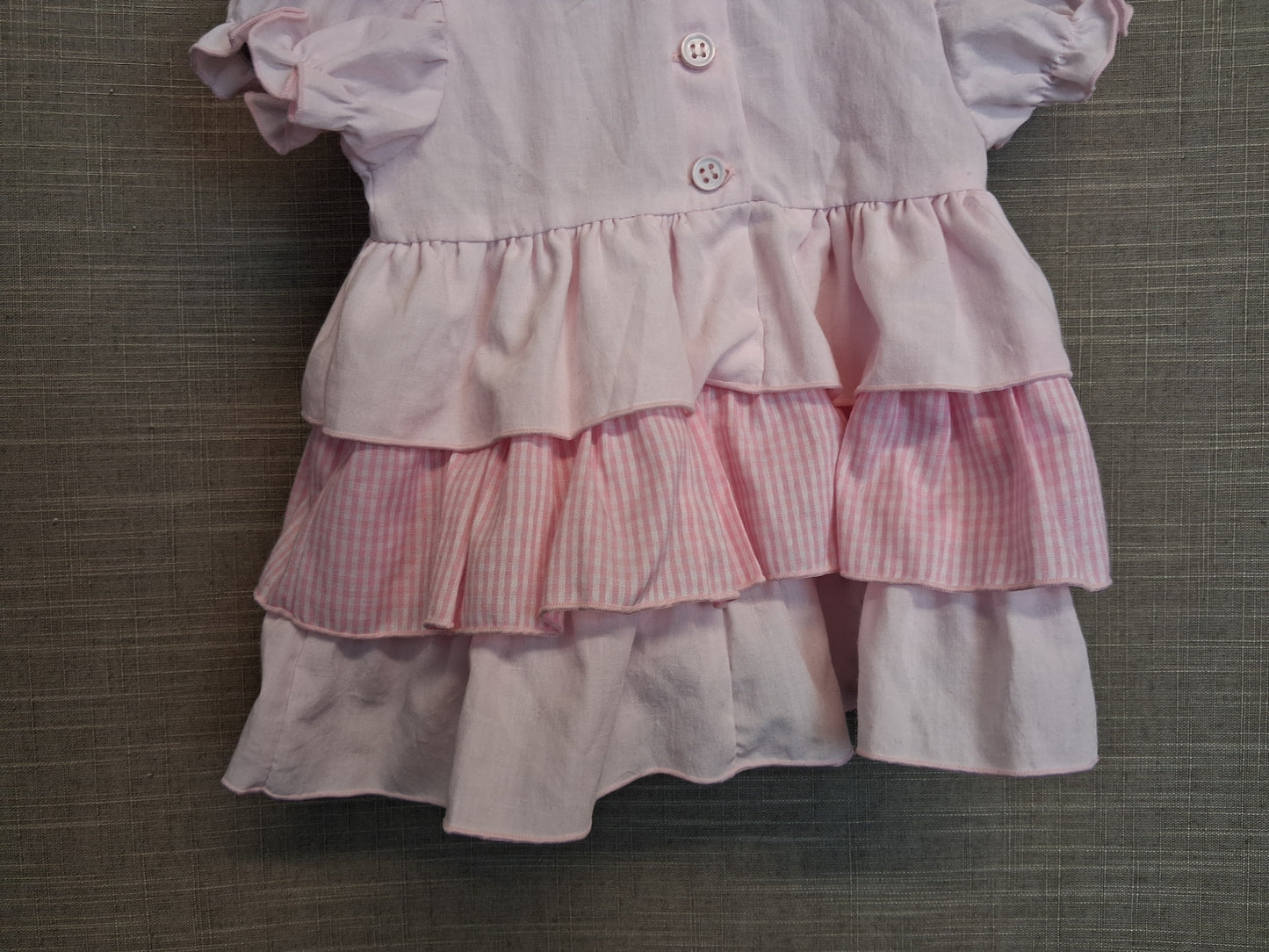 Rock a Bye Baby Tiered Dress Age 6-9 Months Pink Traditional