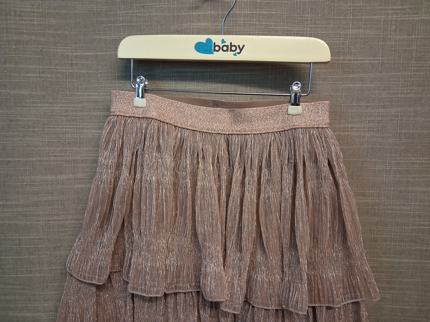 Next Girls Tiered RaRa Skirt Blush Pink Glittery Age 10 Years